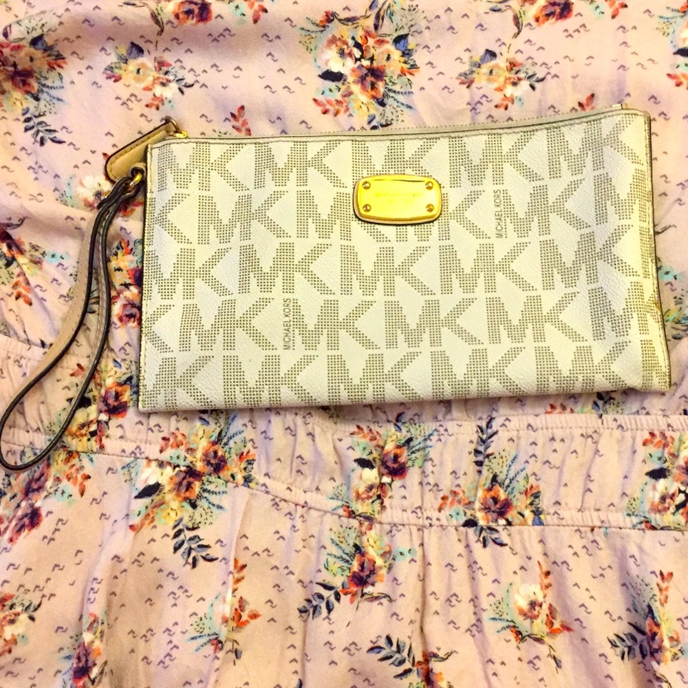 Michael Kors large logo clutch